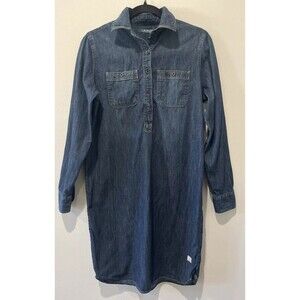 Lauren Ralph Lauren Shirt Dress Women’s Small Chambray Denim Long Sleeve Blue